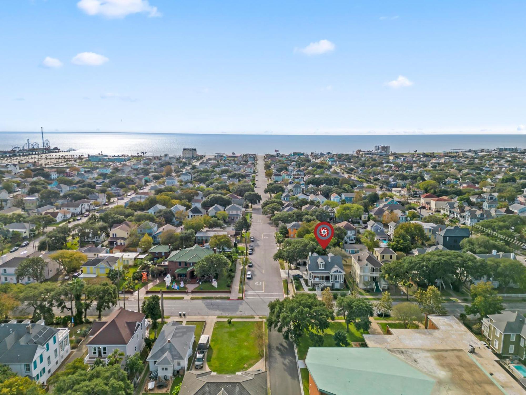 Historic Galveston Family Beach Home With 3 King Beds Exterior foto